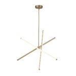 3-Light LED Tube Sputnik Chandelier - Image 4