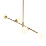 4-Light Opal Glass Globe Kitchen Island Pendant - Image 7