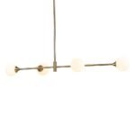 4-Light Opal Glass Globe Kitchen Island Pendant - Image 6