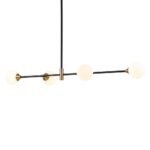 4-Light Opal Glass Globe Kitchen Island Pendant - Image 11
