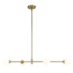 4-Light Opal Glass Globe Kitchen Island Pendant - Image 4