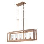 5-Light Curved Rectangle Frame Island Chandelier - Image 12