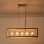 5-Light Curved Rectangle Frame Island Chandelier - Image 13
