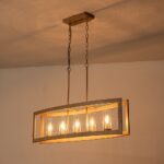 5-Light Curved Rectangle Frame Island Chandelier - Image 14