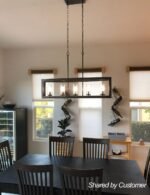 5-Light Curved Rectangle Frame Island Chandelier - Image 3