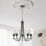 5-Light Glass Shade Empire Chandelier - Image 2