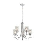 5-Light Glass Shade Empire Chandelier - Image 5