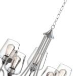 5-Light Glass Shade Empire Chandelier - Image 8