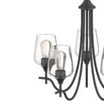 5-Light Glass Shade Empire Chandelier - Image 9