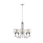 5-Light Glass Shade Empire Chandelier - Image 4