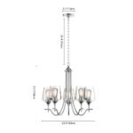 5-Light Glass Shade Empire Chandelier - Image 12