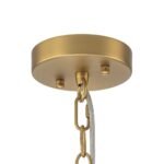 5-Light Hammered Glass Round Layered Pendant Chandelier - Image 26