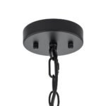 5-Light Hammered Glass Round Layered Pendant Chandelier - Image 15