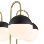 5-Light Milky Glass Globe Round Chandelier - Image 9