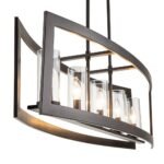 5-Light Curved Rectangle Frame Island Chandelier - Image 9