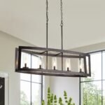 5-Light Curved Rectangle Frame Island Chandelier