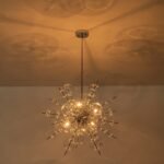 6-Light Glass Globe Bubble Sputnik Sunburst Chandelier - Image 5