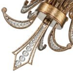 6-Light Vintage Candle Style Chandelier Crystal Beads - Image 7