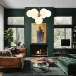 7-light Brass Sputnik Opal Glass Globe Bubble Chandelier - Image 3