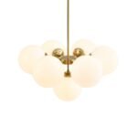 7-light Brass Sputnik Opal Glass Globe Bubble Chandelier - Image 12