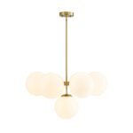 7-light Brass Sputnik Opal Glass Globe Bubble Chandelier - Image 10