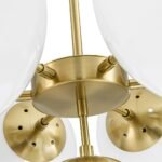 7-light Brass Sputnik Opal Glass Globe Bubble Chandelier - Image 18