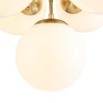 7-light Brass Sputnik Opal Glass Globe Bubble Chandelier - Image 17