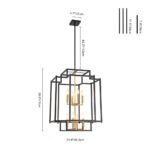 8-Light Candle Style Tiered Square Lantern Chandelier - Image 14