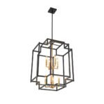 8-Light Candle Style Tiered Square Lantern Chandelier - Image 7