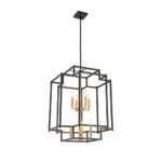 8-Light Candle Style Tiered Square Lantern Chandelier - Image 6