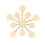 Bloom Brass Frosted Glass Bubble Semi Flush Chandelier - Image 7