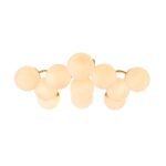 Bloom Brass Frosted Glass Bubble Semi Flush Chandelier - Image 5