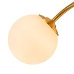 Bloom Brass Frosted Glass Bubble Semi Flush Chandelier - Image 9