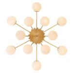 Blossom 12-Light Opal Glass Bubble Semi Flush Chandelier - Image 13