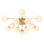 Blossom 12-Light Opal Glass Bubble Semi Flush Chandelier - Image 10