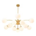 Blossom 12-Light Opal Glass Bubble Semi Flush Chandelier - Image 21