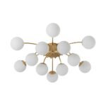 Blossom 12-Light Opal Glass Bubble Semi Flush Chandelier - Image 25