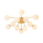 Blossom 12-Light Opal Glass Bubble Semi Flush Chandelier - Image 24