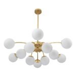 Blossom 12-Light Opal Glass Bubble Semi Flush Chandelier - Image 22