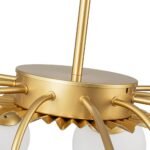 Blossom 12-Light Opal Glass Bubble Semi Flush Chandelier - Image 29