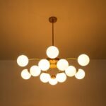 Blossom 12-Light Opal Glass Bubble Semi Flush Chandelier - Image 23