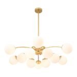 Blossom 12-Light Opal Glass Bubble Semi Flush Chandelier - Image 20