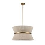Boho 2-Tier Woven Thread Tapered Drum Pendant Light - Image 12