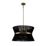 Boho 2-Tier Woven Thread Tapered Drum Pendant Light - Image 22