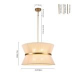Boho 2-Tier Woven Thread Tapered Drum Pendant Light - Image 31