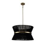 Boho 2-Tier Woven Thread Tapered Drum Pendant Light - Image 23