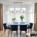 Brass 10-Light Branch Frozen Glass Ice Style Island Pendant - Image 2