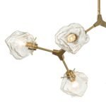 Brass 10-Light Branch Frozen Glass Ice Style Island Pendant - Image 10