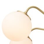 Brass 6-Light Milky White Globe Round Chandelier - Image 10