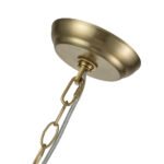 Brass Cluster Ribbed Glass Globe Bubble Chandelier - Image 32